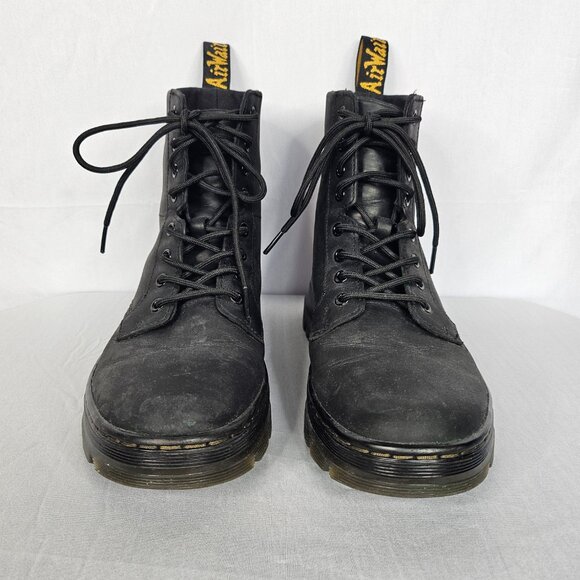 DOC MARTENS AirWair Men's Black Combs Leather Boots, Size 8M - Picture 5 of 15